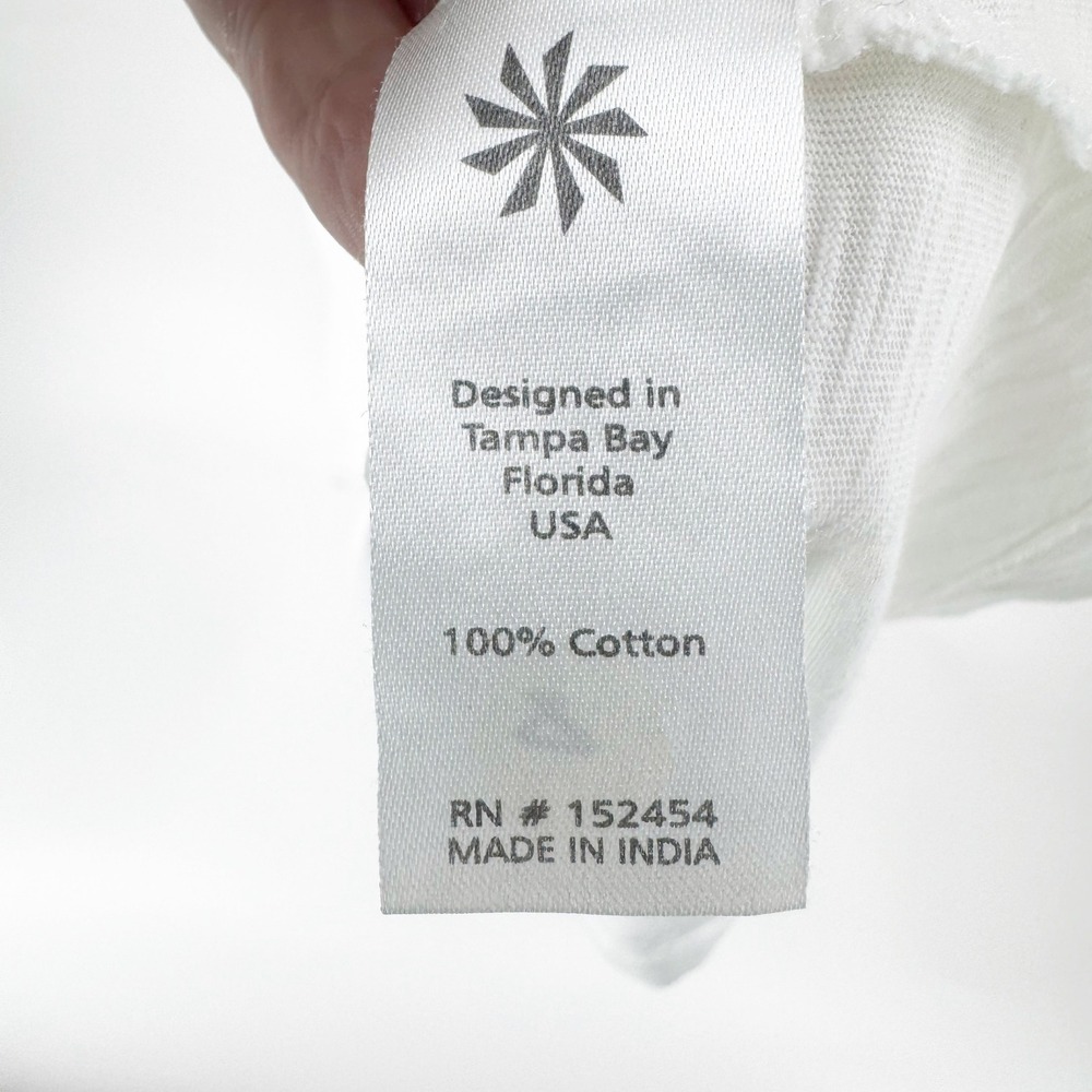 Karyn‎ Seo Womens XL White Cotton Slub Embroidered V-Neck Sleeveless Tank Top - Picture 5 of 7